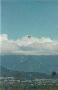 Der Vulkan Villarrica in den Wolken 