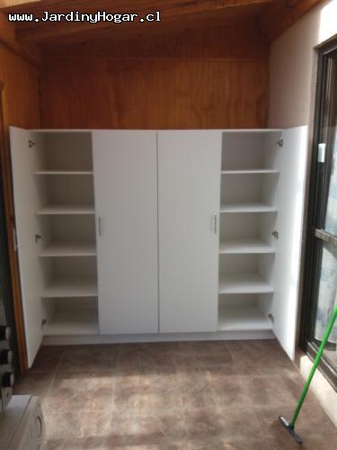 Mueble Sala de Lavado - Mueble en Aglomerado blanco para Sala de Limpieza con 4 Puertas (bisagras de sierre suave), interior con repisas ajustable en altura. Mueble en Aglomerado blanco para Sala de Limpieza con 4 Puertas (bisagras de sierre suave), interior con repisas ajustable en altura.