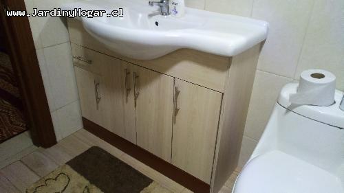 Restauracin Mueble Lavamano, cambiando frente y lateral en Tableros color Tokai